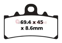 KTM 390 Duke (300mm Ön Disk) (2013-2017) Sinter Ön Fren Balatasi EBC FA606HH