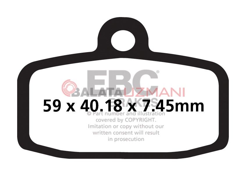 KTM SX 85 (19 inç/16 inç Jant - 240mm Ön Disk/Radyal Kaliper) (2013-2018) Organik Ön Fren Balatasi EBC FA612TT