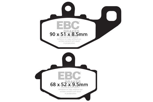 Kawasaki ER-6N - ECF/EDS/EEF ( ABSsiz) (2012-2014) Arka Organik Kevlar Fren Balatasi EBC FA192