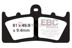 BMW K1600 GTL-Exclusive (Sabit Bobin) (2013-2016) Sinter Ön Fren Balatasi EBC FA613HH*