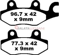 Kawasaki KLR 650 (KL 650 E8F/E9F) (2008-2009) Sinter Arka Fren Balatasi EBC FA197HH
