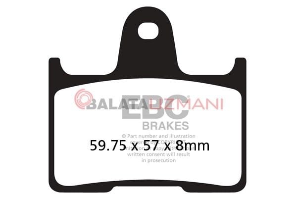 Suzuki GSXR 600 K4/K5 (2004-2005) Organik Arka Fren Balatasi EBC FA254