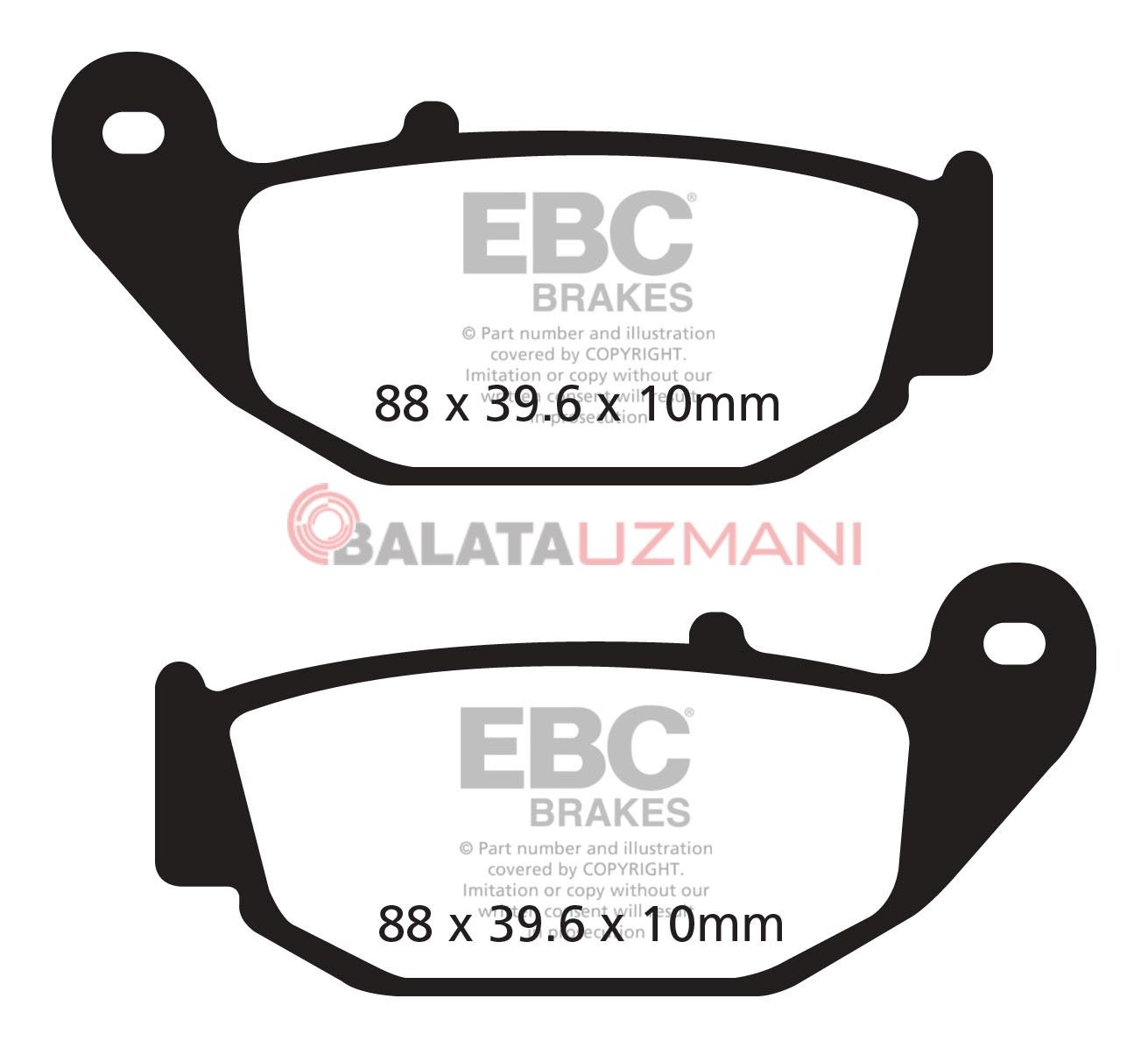 Honda CRF 250 LD/LF (2013-2016) Organik Arka Fren Balatasi EBC FA629TT
