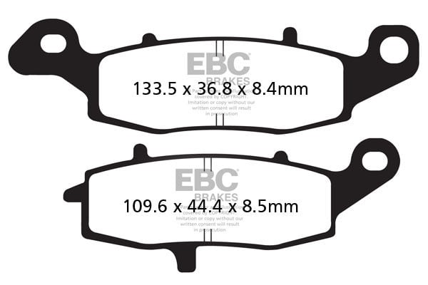 Kawasaki ER-6N - FCF/FDS/FEF ( ABSli) (2012-2014) Ön Sag Organik Kevlar Fren Balatasi EBC FA231