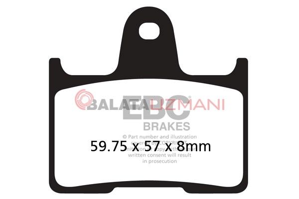 Suzuki GSXR 1000 K1/K2 (2001-2002) Organik Arka Fren Balatasi EBC FA254