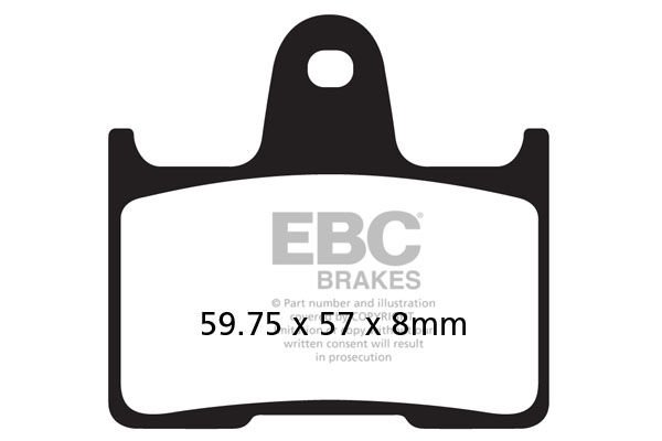 Suzuki GSXR 1000 K1/K2 (2001-2002) Arka Organik Kevlar Fren Balatasi EBC FA254