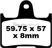 Honda VT 750 C2SA/C2SB Shadow (3 Piston Kaliper/17 inç Ön Jant) (2010-2012) Sinter Arka Fren Balatasi EBC FA254HH