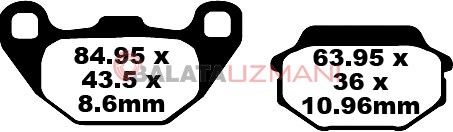 Kymco People S 125 DD (D1000 Arka Disk) (2007-2015) Karbon Ön Fren Balatasi EBC SFAC305