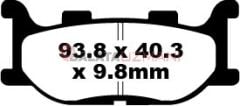 Yamaha FZ6 Fazer - Yarim Grenaj/ABS siz/2 Piston Kaliper (5VX/5VXL) (2004-2007) Sinter Ön Fren Balatasi EBC FA199HH*