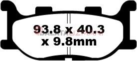Yamaha FZ6 Fazer - Yarim Grenaj/ABS/2 Piston Kaliper (4P5) (2006-2007) Sinter Ön Fren Balatasi EBC FA199HH*
