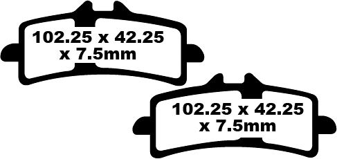 Suzuki GSXR 1000 L2 /L3/ZL3/L4/ZL4 (Brembo Kaliper) (2012-2014) Ön Sinter Fren Balatasi EBC FA447HH*