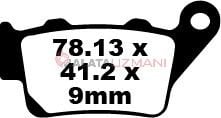 KTM EXC 250 (Ters Amr.) (2000-2003) Sinter Arka Fren Balatasi EBC FA208R
