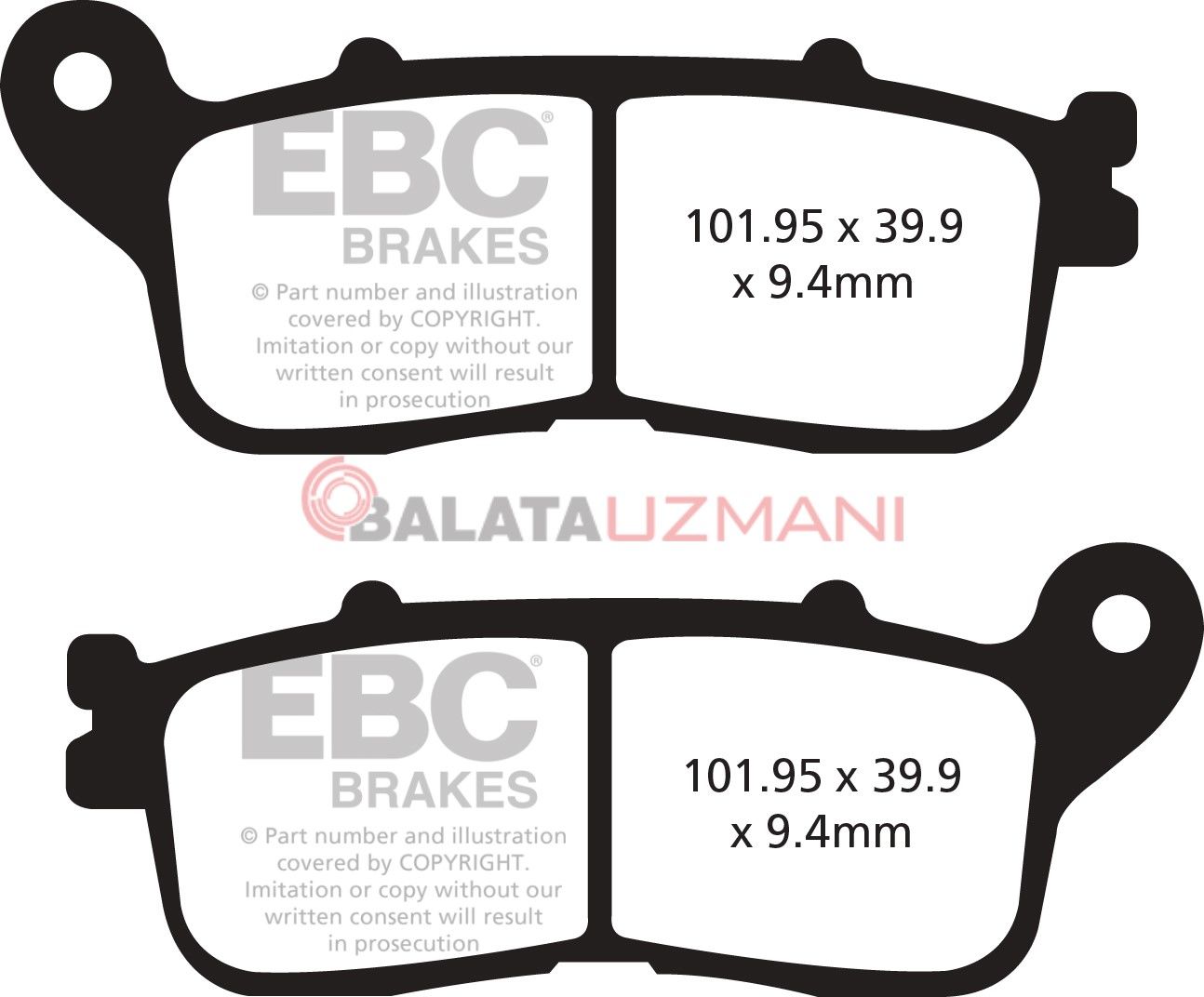 Honda VFR 1200 Crosstourer Highlander T/DCT (2015-2016) Sinter Arka Fren Balatasi EBC FA636HH