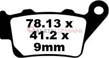 KTM SX 520 (2001-2003) Sinter Arka Fren Balatasi EBC FA208R