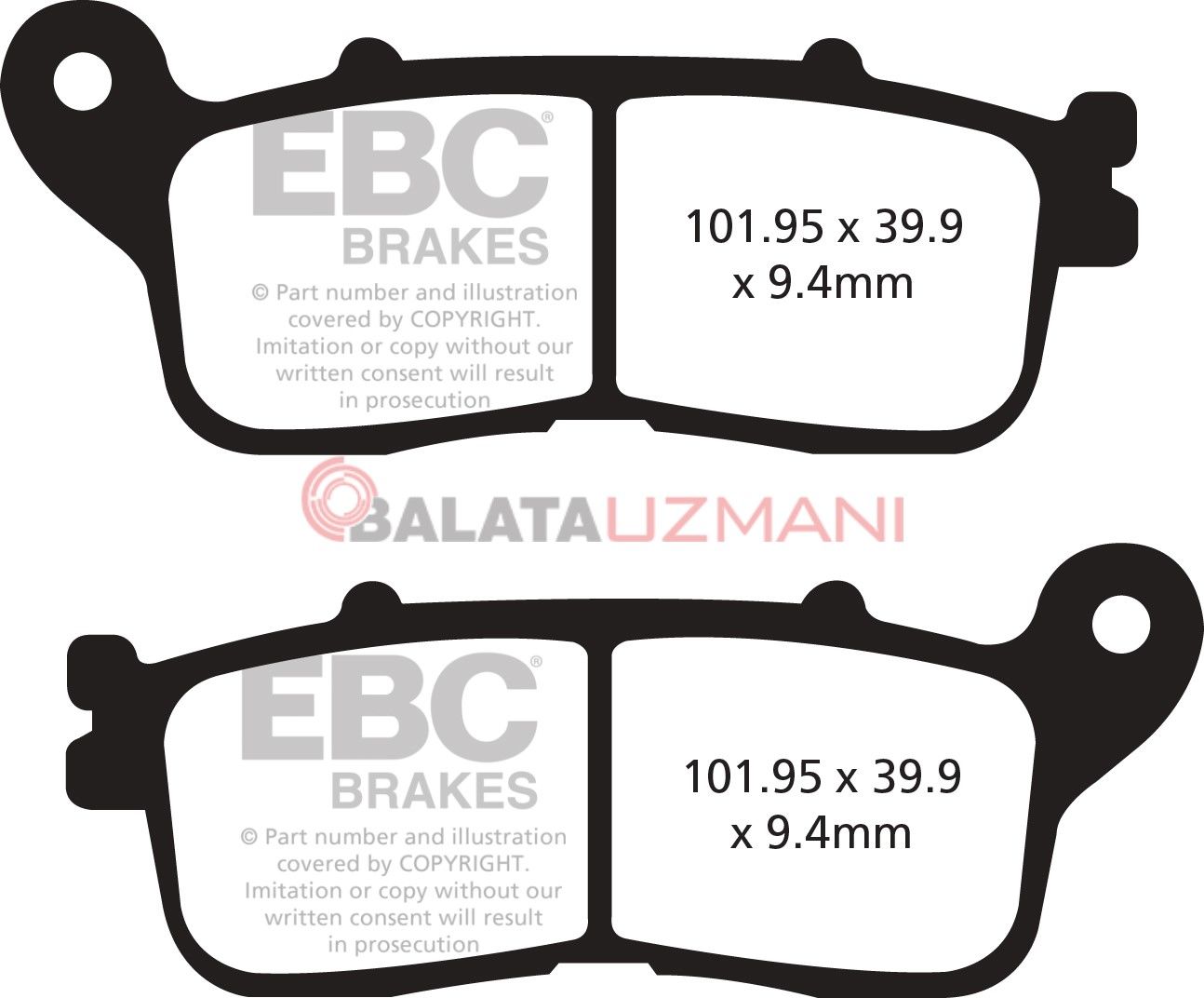 BMW K1200 S (K40) (2005-2008) Sinter Arka Fren Balatasi EBC FA671HH