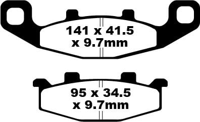 Kawasaki KLE 500 B1P/B6F/B7F (2005-2007) Ön Sinter Fren Balatasi EBC FA129HH