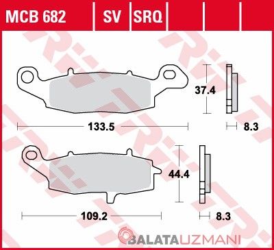 Suzuki VL 1500 C 1500 Intruder (2002->2008) Ön Sinter Fren Balatasi TRW MCB682SV