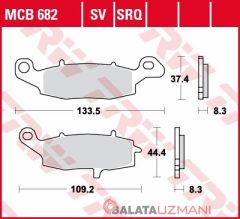 Suzuki VL 1500 C 1500 Intruder (2002->2008) Ön Sinter Fren Balatasi TRW MCB682SV