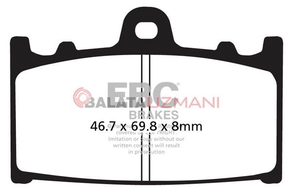Suzuki GSF 1250 SAK7/SAK8/SAK9/SAZK9/SAL0/SAL1/SAL2/SAL4/SAL5/SAL6 (Faired Bandit - ABS Model - 4 Piston Kaliper) (2007-2016) Organik Ön Fren Balatasi EBC FA158*