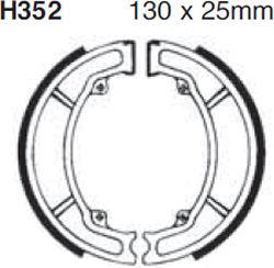 Honda CBF 150 M6/M7 Unicorn (Tel Jant) (2006-2007) Organik Arka Fren Balatasi EBC H352