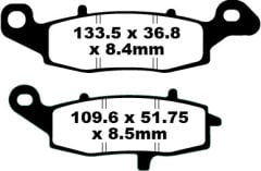 Suzuki SV 650 AK7/AK8/AK9/AL0 (Naked-ABSli) (2007-2010) Ön Sol Sinter Fren Balatasi EBC FA229HH