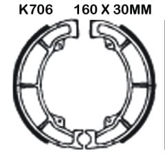 Kawasaki EJ 800 ABF/ACF (W 800 Solid Front Disc) (2011-2012) Organik Arka Fren Balatasi EBC K706