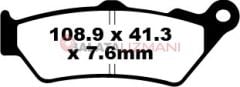 BMW F 650 GS (R13/0172/0182/Tek Silindir/19 inç Ön Jant) (1999-2007) Sinter Ön Fren Balatasi EBC FA209/2HH