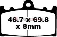 Suzuki GSXR 600 K1/K2/K3/ZK3 (2001-2003) Sinter Ön Fren Balatasi EBC FA158HH*