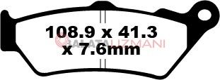 Honda NT 650 VW/VX/VY/V1 Deauville (1998-2001) Sinter Ön Fren Balatasi EBC FA209/2HH*