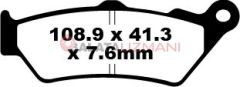Honda NT 650 VW/VX/VY/V1 Deauville (1998-2001) Sinter Ön Fren Balatasi EBC FA209/2HH*