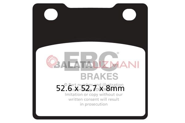 Kawasaki ZX7-R (ZX 750 P1/P2/P3/P4/P5/P6/P7) (1996-2003) Organik Arka Fren Balatasi EBC FA161