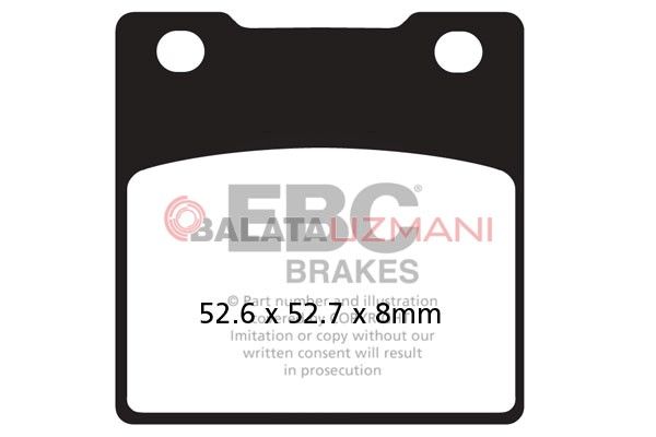 Kawasaki ZRX 1200 S (ZR 1200 B1/B2/B3) (2001-2007) Organik Arka Fren Balatasi EBC FA161