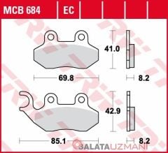 SYM 125 Fiddle II (2009-> --) Ön Organik Fren Balatasi TRW MCB684EC