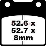 Kawasaki ZX 12 R (ZX 1200 B3/B4/B6F) (2004-2006) Sinter Arka Fren Balatasi EBC FA161HH