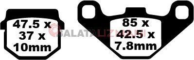 Suzuki AN 125 HKK5 (2006-2008) Sinter Ön Fren Balatasi EBC SFA083/2HH