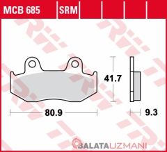 Honda PS 125 i (2007-> --) Ön Organik Fren Balatasi TRW MCB685