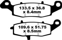 Suzuki VL 1500 BTL3BTL4 (CT 1500 BT Intruder) (2013-2014) Arka Sinter Fren Balatasi EBC FA231HH