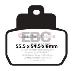 Piaggio X8 250 ie (2007) Karbon Arka Fren Balatasi EBC SFAC425