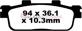 SYM GTS 250 / 250i/Joymax (2007-2014) Karbon Arka Fren Balatasi EBC SFAC427