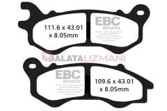 Peugeot Django 125 Allure / Evasion / S / Sport (190mm Arka Disk) (2014-2018) Karbon Ön Fren Balatasi EBC SFAC603