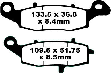 Kawasaki VN 1500 J1/J2/R1/R2/R3 Drifter (1999-2004) Ön Sinter Fren Balatasi EBC FA229HH