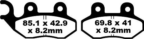 SYM Allo 125 (4T) (2011-2014) Ön Organik Kevlar Fren Balatasi EBC SFA264