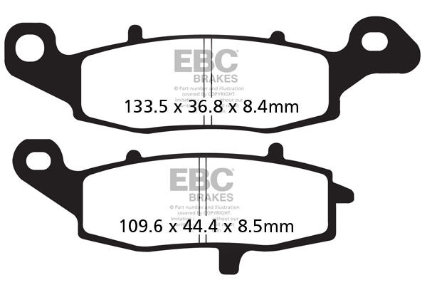 Kawasaki VN 1500 N1/N2/N3 Classic Fi (2000-2004) Ön Organik Kevlar Fren Balatasi EBC FA229