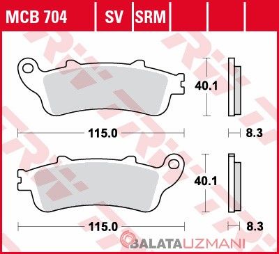 Honda CBR 1100 XX Blackbird (1998->2008) Ön Sinter Fren Balatasi TRW MCB704SV*