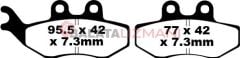 Peugeot Elystar 125/150 (5  front disc) (2006-2007) Organik Ön Fren Balatasi EBC SFA194