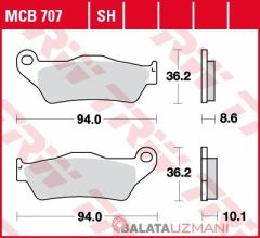 BMW R 1150 R, RS, RABS, RT (2001->2006) Arka Sinter Fren Balatasi TRW MCB707SH*