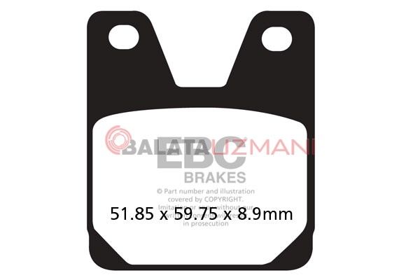 Yamaha YZF-R1 (1998-2001) Organik Arka Fren Balatasi EBC FA267