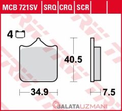 KTM LC4 690 Duke,Duke R (2008->2011) Ön Sinter Fren Balatasi TRW MCB721SV