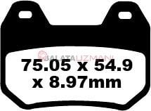 BMW K1200 LT (Evo-Integral ABS) (2000-2009) Sinter Arka Fren Balatasi EBC FA304HH