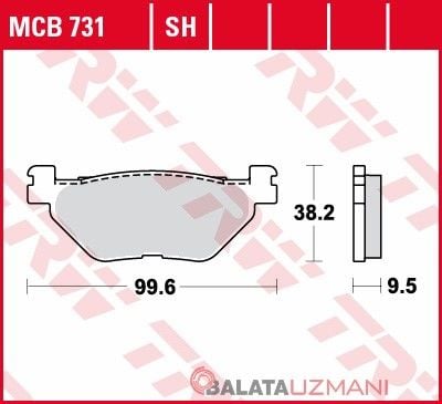 Yamaha SCR 950  (2017-> --) Arka Sinter Fren Balatasi TRW MCB731SH